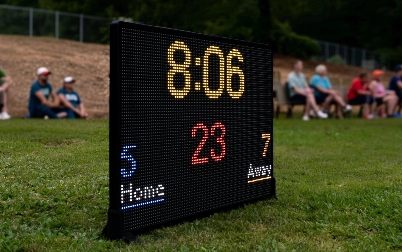 Arenachamp scoreboard at field